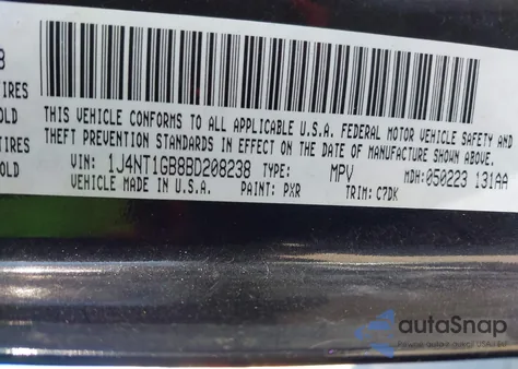 2011 Jeep Patriot Sport z USA, uszkodzony, nr VIN 1J4NT1GB8BD208238